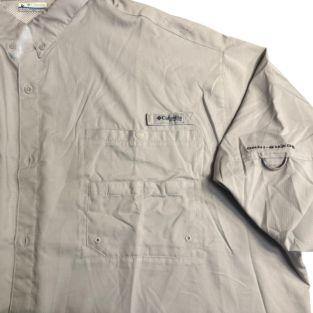 Columbia Men's White PFG Tamiami II Long-Sleeve Outdoor‎ Fishing Shirt - 5X Tall - Picture 5 of 10